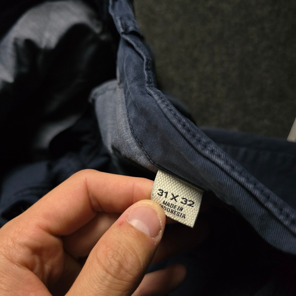 Flint & Tinder Straight Fit 365 Pants Navy Blue Cotton Stretch Chino Men's 34x32 - Picture 4 of 16